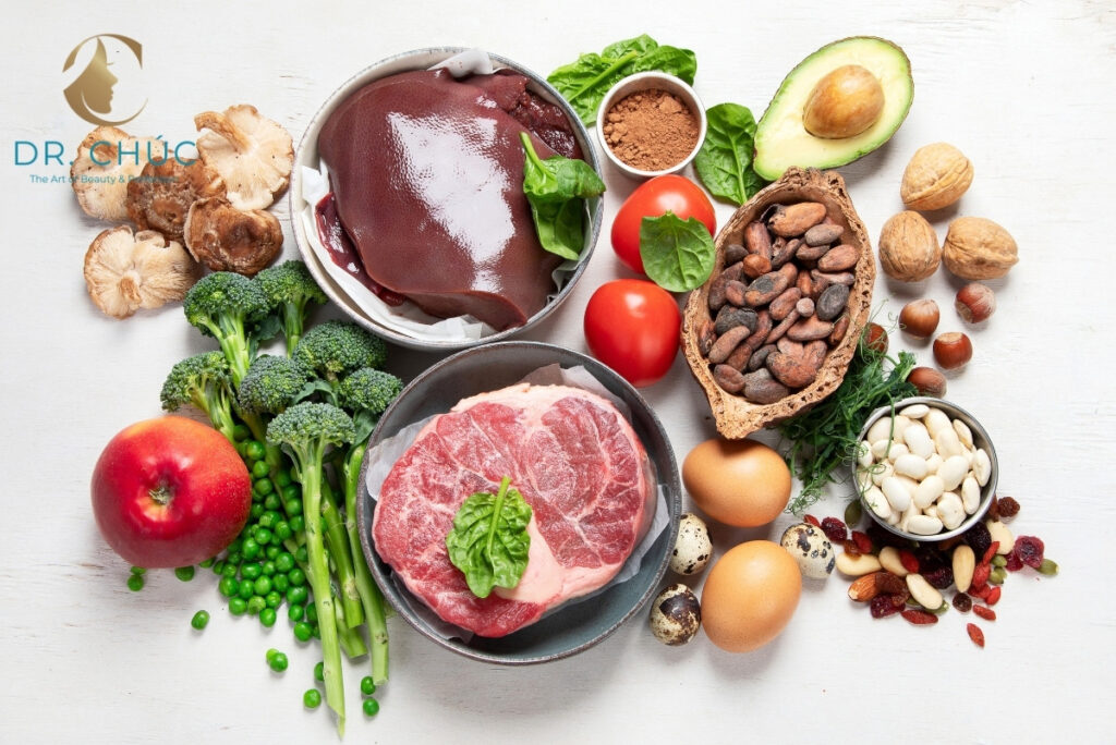 Tăng cường thực phẩm giàu sắt giúp bù máu và nuôi dưỡng tử cung