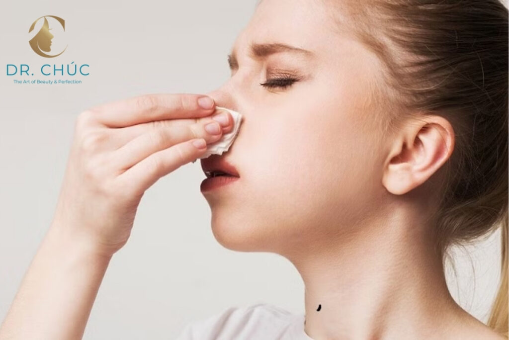 Vết khâu nâng mũi đóng vảy là gì?