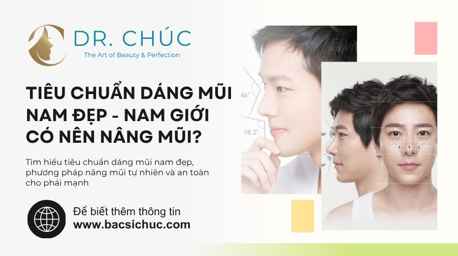 Nam giới có nên nâng mũi không? Tiêu chuẩn dáng mũi nam đẹp tự nhiên