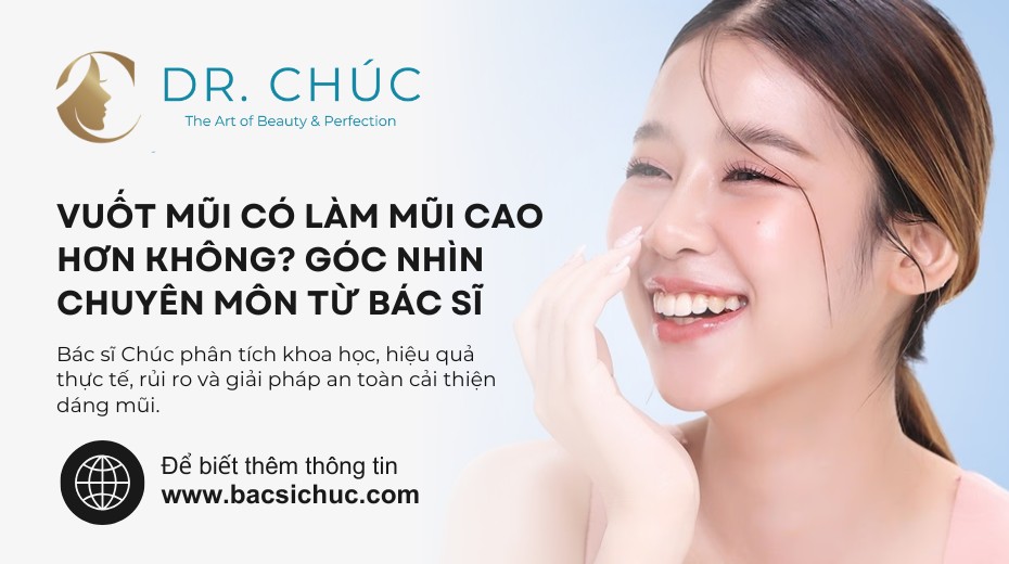Vuốt mũi có làm mũi cao hơn không? Góc nhìn chuyên môn từ Bác sĩ Chúc