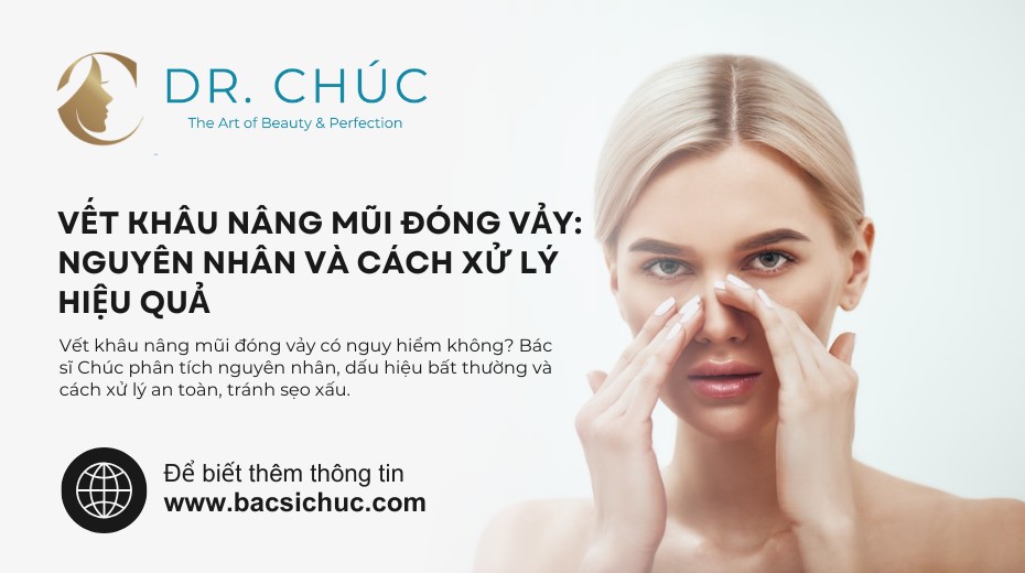 Vết khâu nâng mũi đóng vảy: Nguyên nhân và cách xử lý hiệu quả